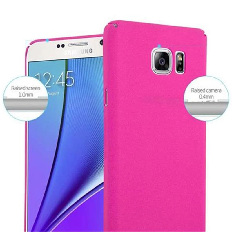 Cadorabo Hülle kompatibel mit Samsung Galaxy NOTE 5 Hard Case Schutzhülle in Frosted Optik gegen Kratzer und Stöße