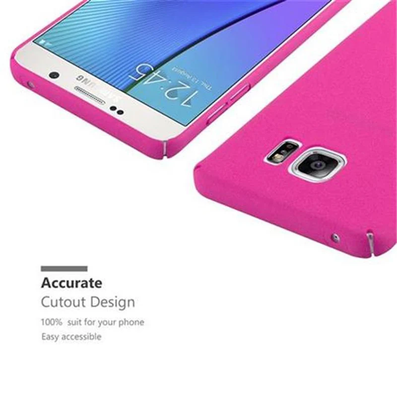 Cadorabo Hülle kompatibel mit Samsung Galaxy NOTE 5 Hard Case Schutzhülle in Frosted Optik gegen Kratzer und Stöße