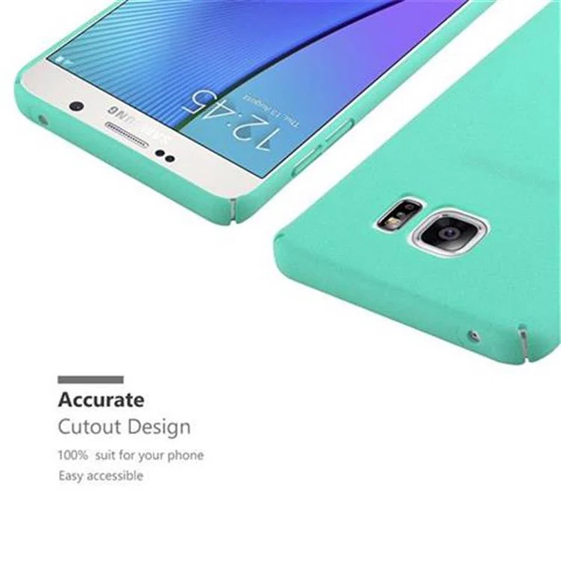 Cadorabo Hülle kompatibel mit Samsung Galaxy NOTE 5 Hard Case Schutzhülle in Frosted Optik gegen Kratzer und Stöße
