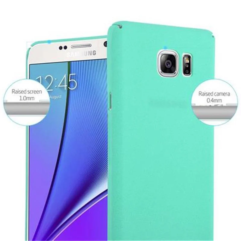 Cadorabo Hülle kompatibel mit Samsung Galaxy NOTE 5 Hard Case Schutzhülle in Frosted Optik gegen Kratzer und Stöße