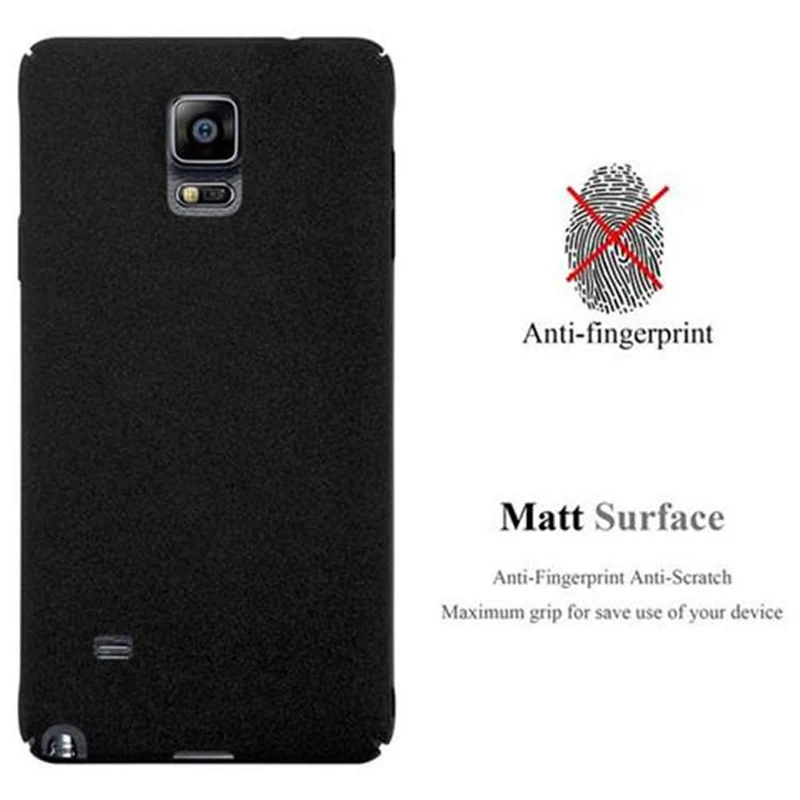 Cadorabo Hülle kompatibel mit Samsung Galaxy NOTE 4 Hard Case Schutzhülle in Frosted Optik gegen Kratzer und Stöße