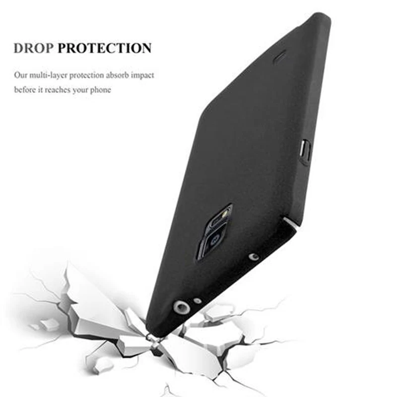 Cadorabo Hülle kompatibel mit Samsung Galaxy NOTE 4 Hard Case Schutzhülle in Frosted Optik gegen Kratzer und Stöße