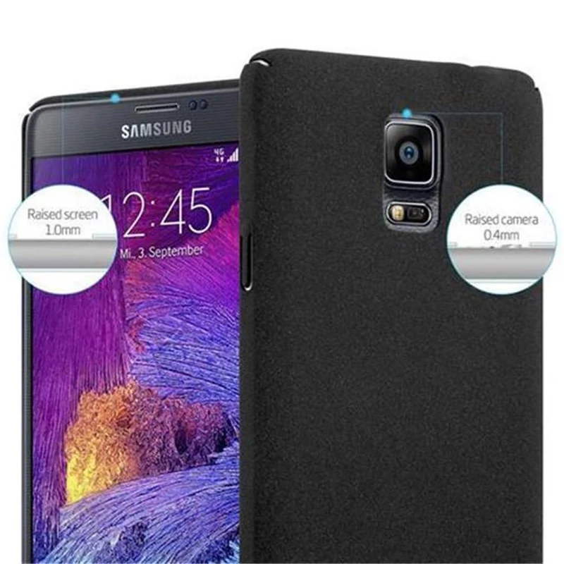 Cadorabo Hülle kompatibel mit Samsung Galaxy NOTE 4 Hard Case Schutzhülle in Frosted Optik gegen Kratzer und Stöße