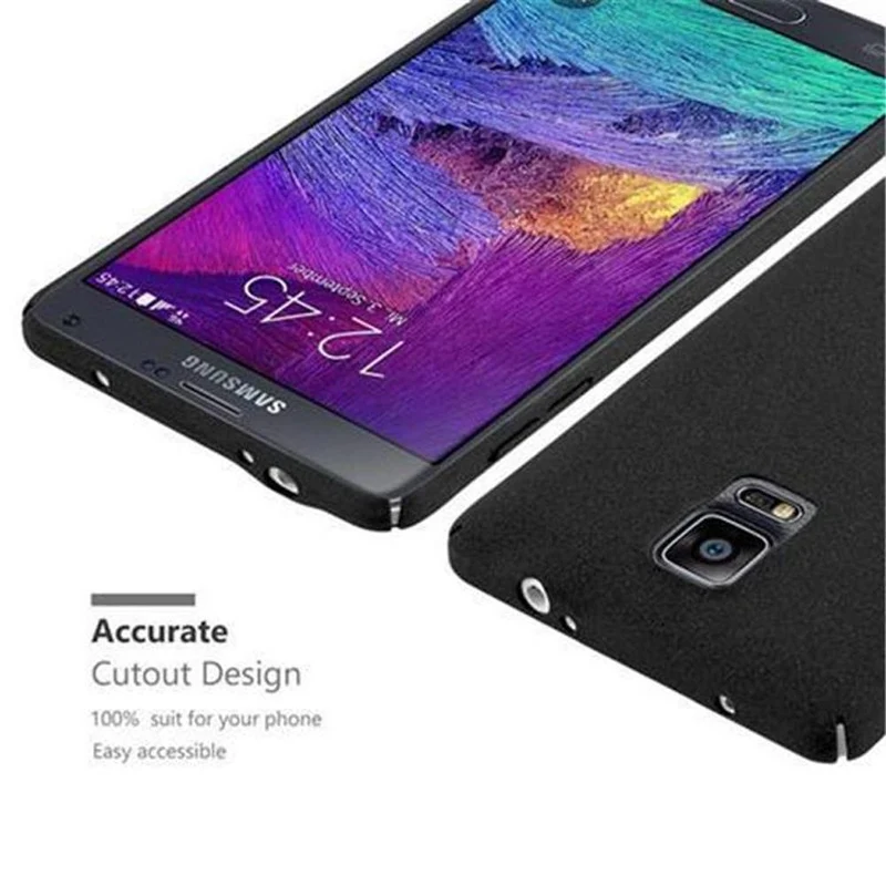Cadorabo Hülle kompatibel mit Samsung Galaxy NOTE 4 Hard Case Schutzhülle in Frosted Optik gegen Kratzer und Stöße