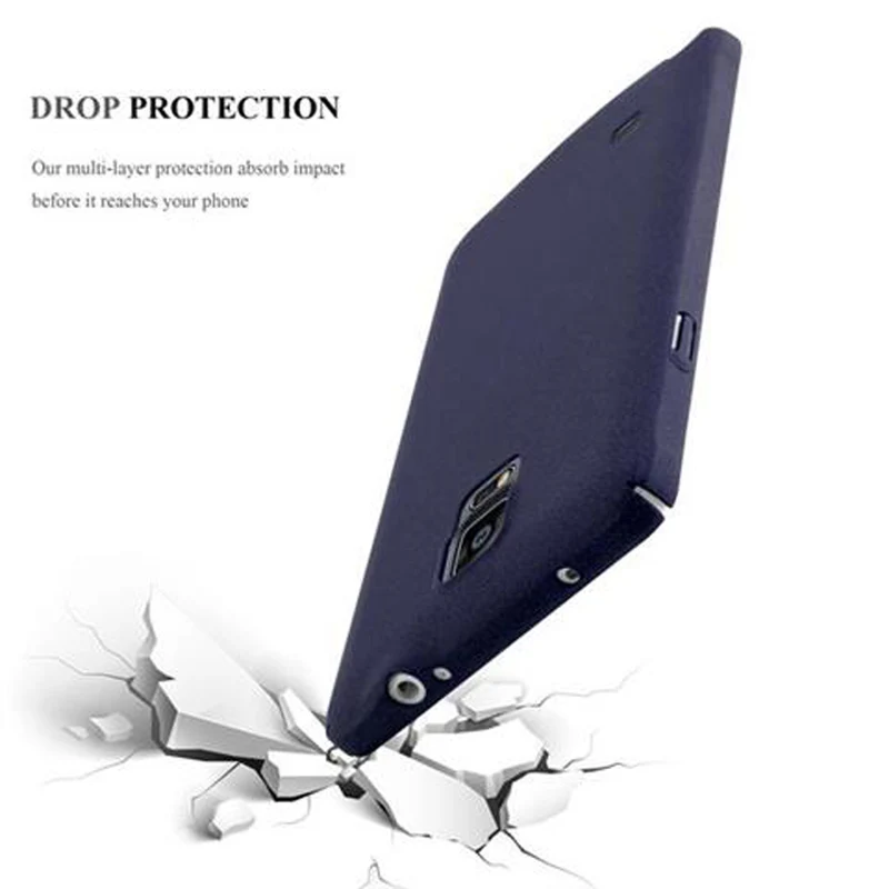 Cadorabo Hülle kompatibel mit Samsung Galaxy NOTE 4 Hard Case Schutzhülle in Frosted Optik gegen Kratzer und Stöße