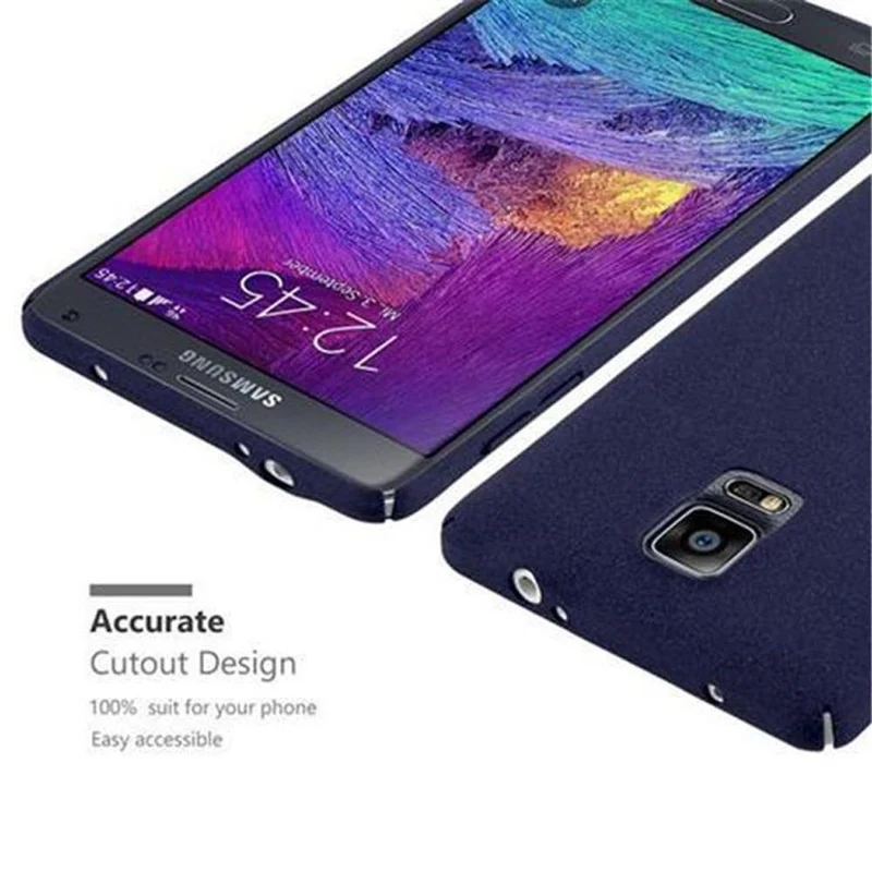 Cadorabo Hülle kompatibel mit Samsung Galaxy NOTE 4 Hard Case Schutzhülle in Frosted Optik gegen Kratzer und Stöße