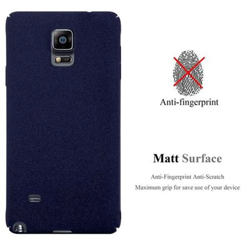 Cadorabo Hülle kompatibel mit Samsung Galaxy NOTE 4 Hard Case Schutzhülle in Frosted Optik gegen Kratzer und Stöße