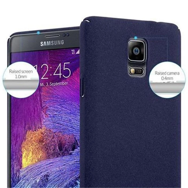 Cadorabo Hülle kompatibel mit Samsung Galaxy NOTE 4 Hard Case Schutzhülle in Frosted Optik gegen Kratzer und Stöße