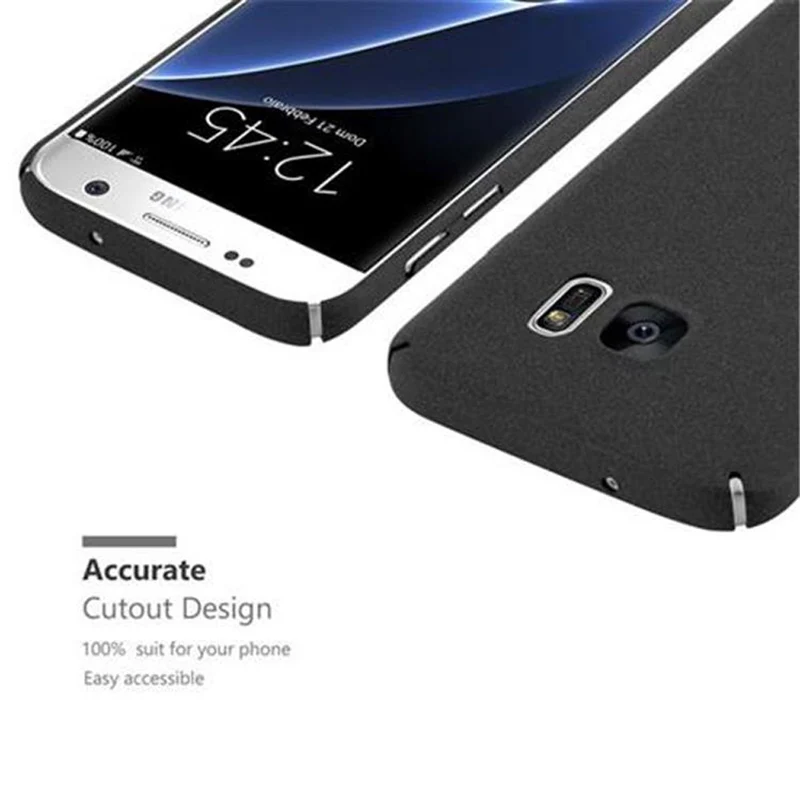 Cadorabo Hülle kompatibel mit Samsung Galaxy S7 Hard Case Schutzhülle in Frosted Optik gegen Kratzer und Stöße