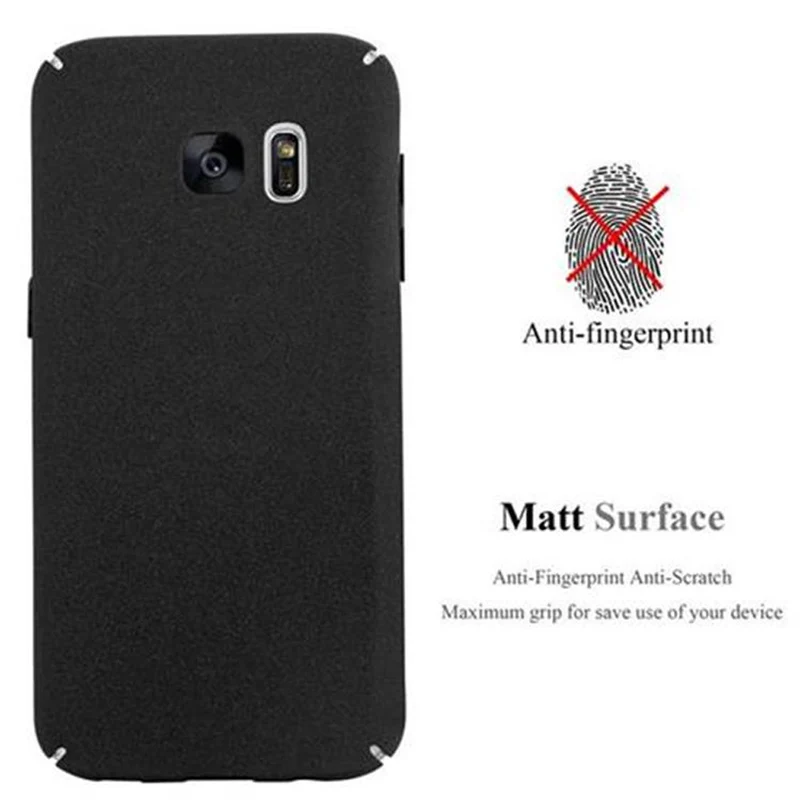 Cadorabo Hülle kompatibel mit Samsung Galaxy S7 Hard Case Schutzhülle in Frosted Optik gegen Kratzer und Stöße