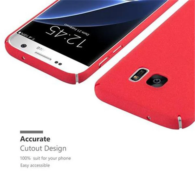 Cadorabo Hülle kompatibel mit Samsung Galaxy S7 Hard Case Schutzhülle in Frosted Optik gegen Kratzer und Stöße