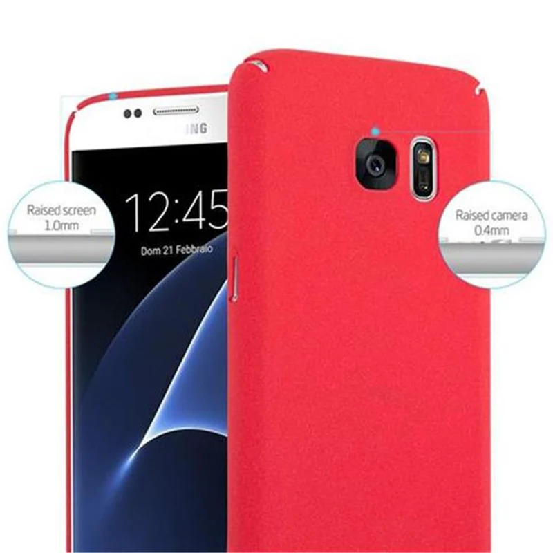 Cadorabo Hülle kompatibel mit Samsung Galaxy S7 Hard Case Schutzhülle in Frosted Optik gegen Kratzer und Stöße