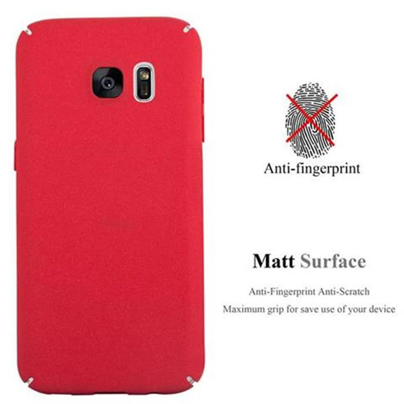 Cadorabo Hülle kompatibel mit Samsung Galaxy S7 Hard Case Schutzhülle in Frosted Optik gegen Kratzer und Stöße