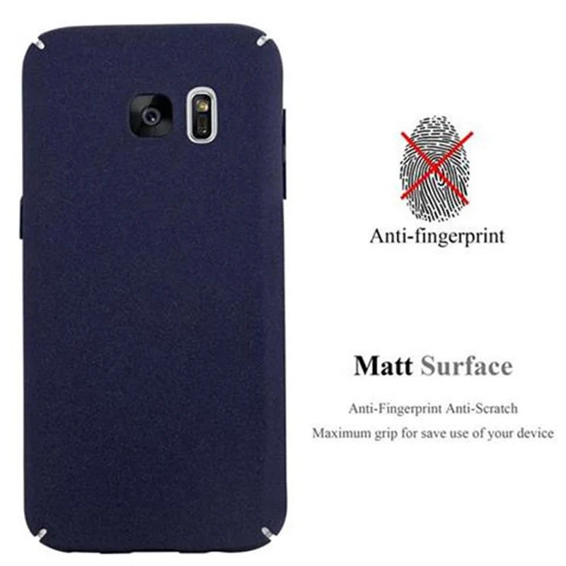 Cadorabo Hülle kompatibel mit Samsung Galaxy S7 Hard Case Schutzhülle in Frosted Optik gegen Kratzer und Stöße