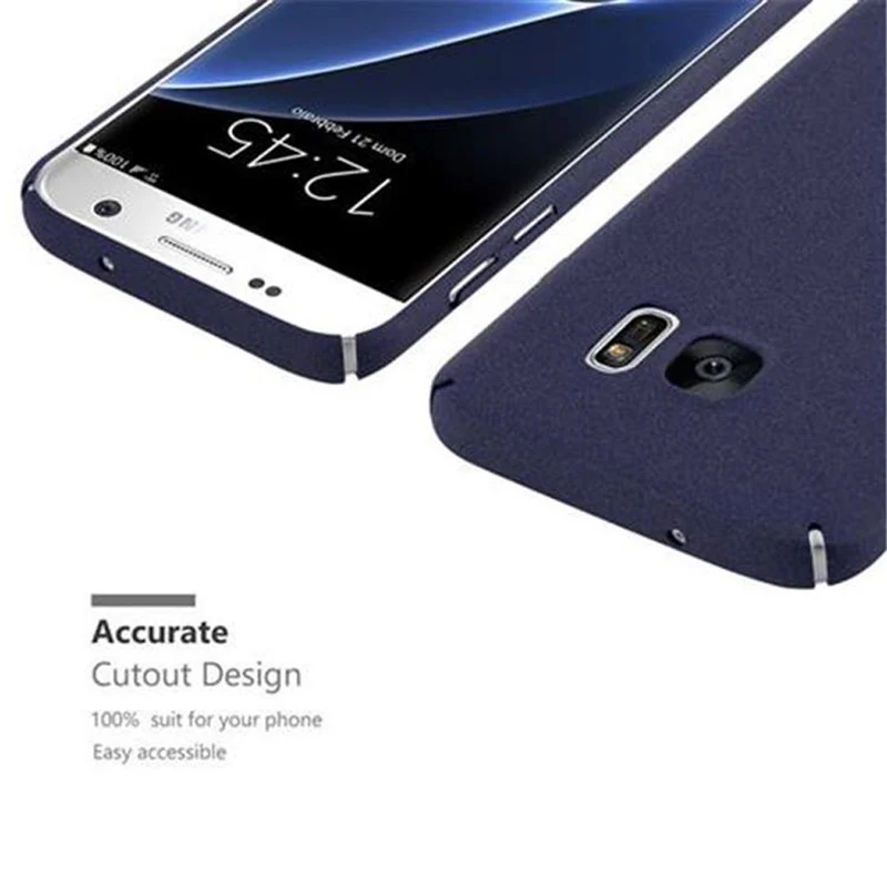 Cadorabo Hülle kompatibel mit Samsung Galaxy S7 Hard Case Schutzhülle in Frosted Optik gegen Kratzer und Stöße