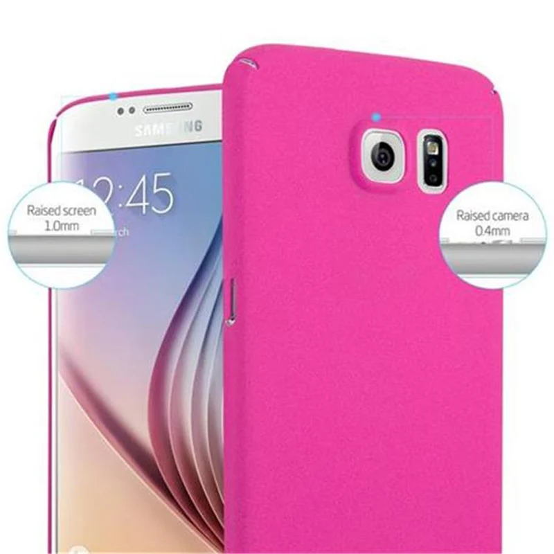 Cadorabo Hülle kompatibel mit Samsung Galaxy S6 Hard Case Schutzhülle in Frosted Optik gegen Kratzer und Stöße