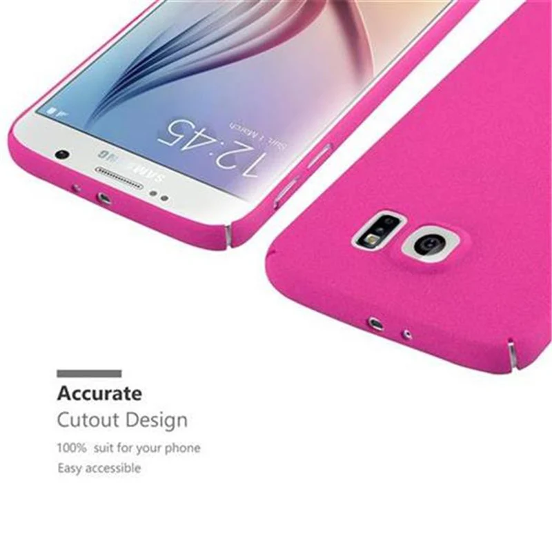 Cadorabo Hülle kompatibel mit Samsung Galaxy S6 Hard Case Schutzhülle in Frosted Optik gegen Kratzer und Stöße