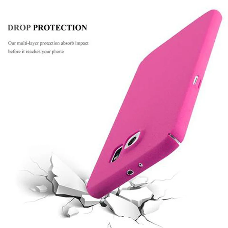 Cadorabo Hülle kompatibel mit Samsung Galaxy S6 Hard Case Schutzhülle in Frosted Optik gegen Kratzer und Stöße