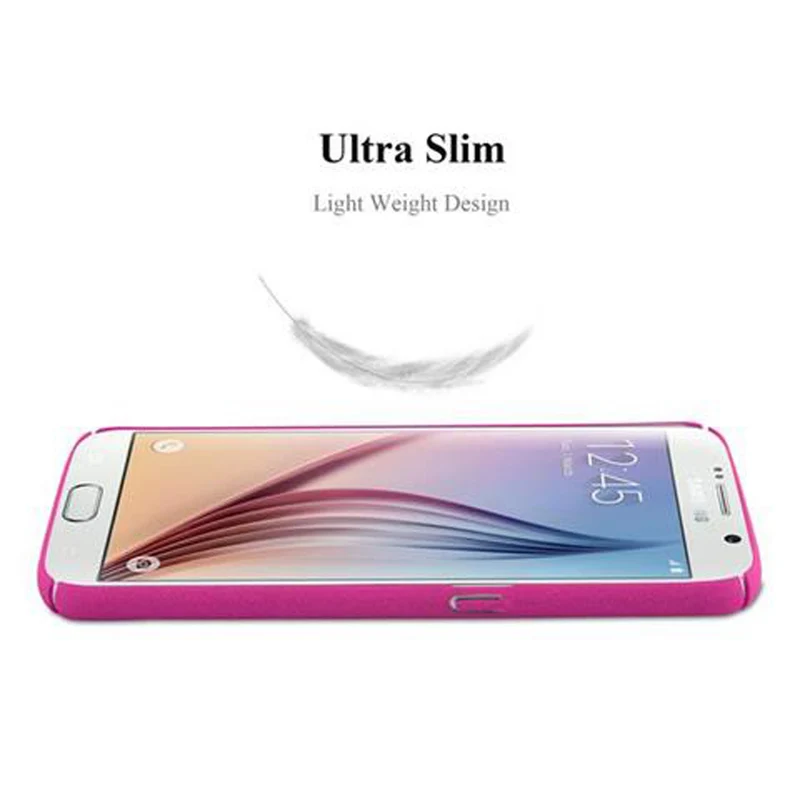 Cadorabo Hülle kompatibel mit Samsung Galaxy S6 Hard Case Schutzhülle in Frosted Optik gegen Kratzer und Stöße