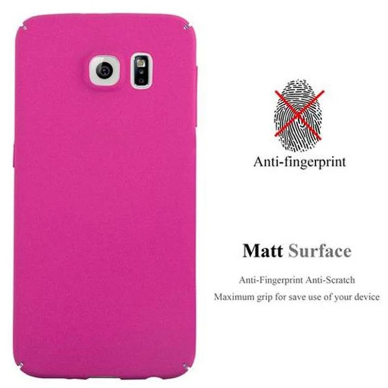Cadorabo Hülle kompatibel mit Samsung Galaxy S6 Hard Case Schutzhülle in Frosted Optik gegen Kratzer und Stöße