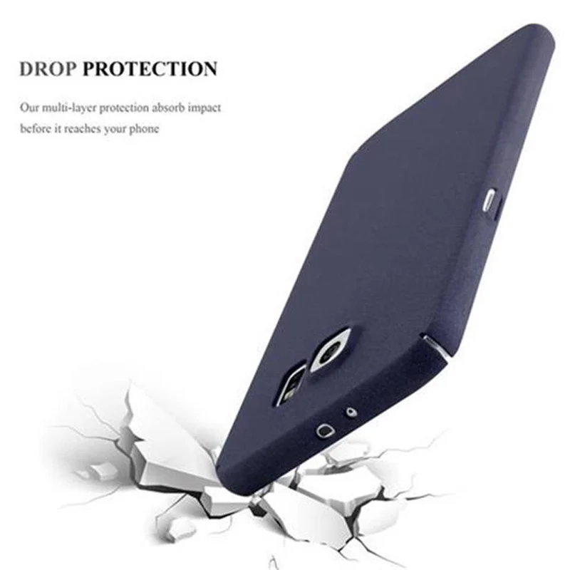 Cadorabo Hülle kompatibel mit Samsung Galaxy S6 Hard Case Schutzhülle in Frosted Optik gegen Kratzer und Stöße