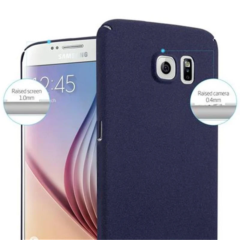 Cadorabo Hülle kompatibel mit Samsung Galaxy S6 Hard Case Schutzhülle in Frosted Optik gegen Kratzer und Stöße
