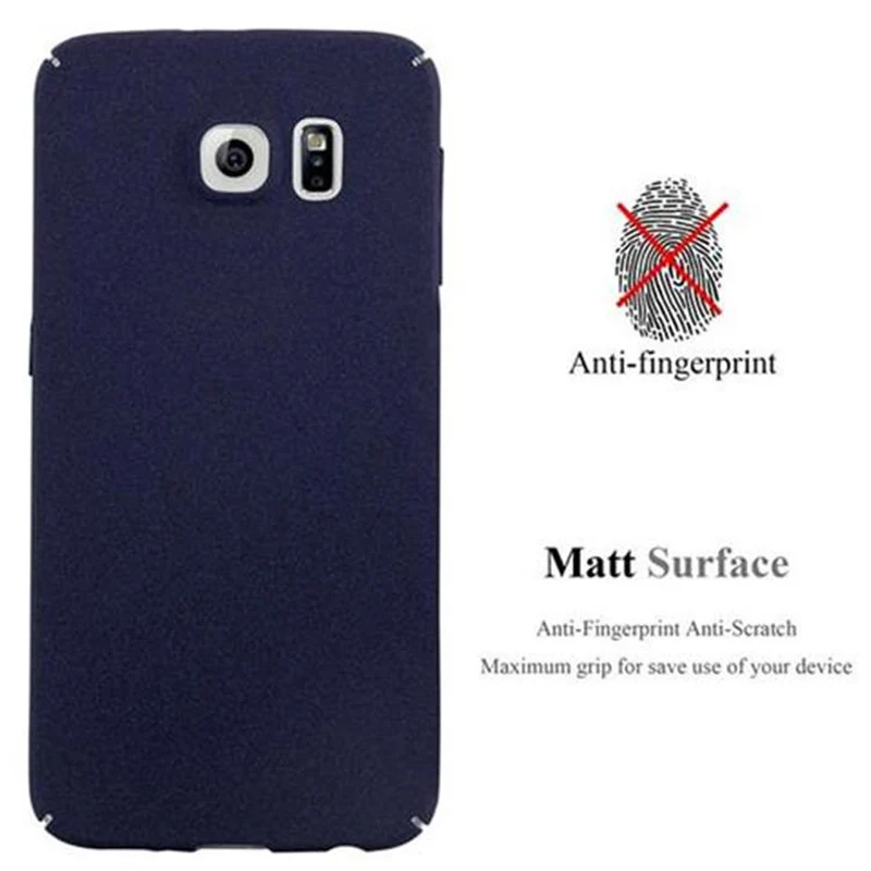 Cadorabo Hülle kompatibel mit Samsung Galaxy S6 Hard Case Schutzhülle in Frosted Optik gegen Kratzer und Stöße