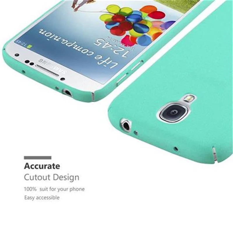 Cadorabo Hülle kompatibel mit Samsung Galaxy S4 Hard Case Schutzhülle in Frosted Optik gegen Kratzer und Stöße