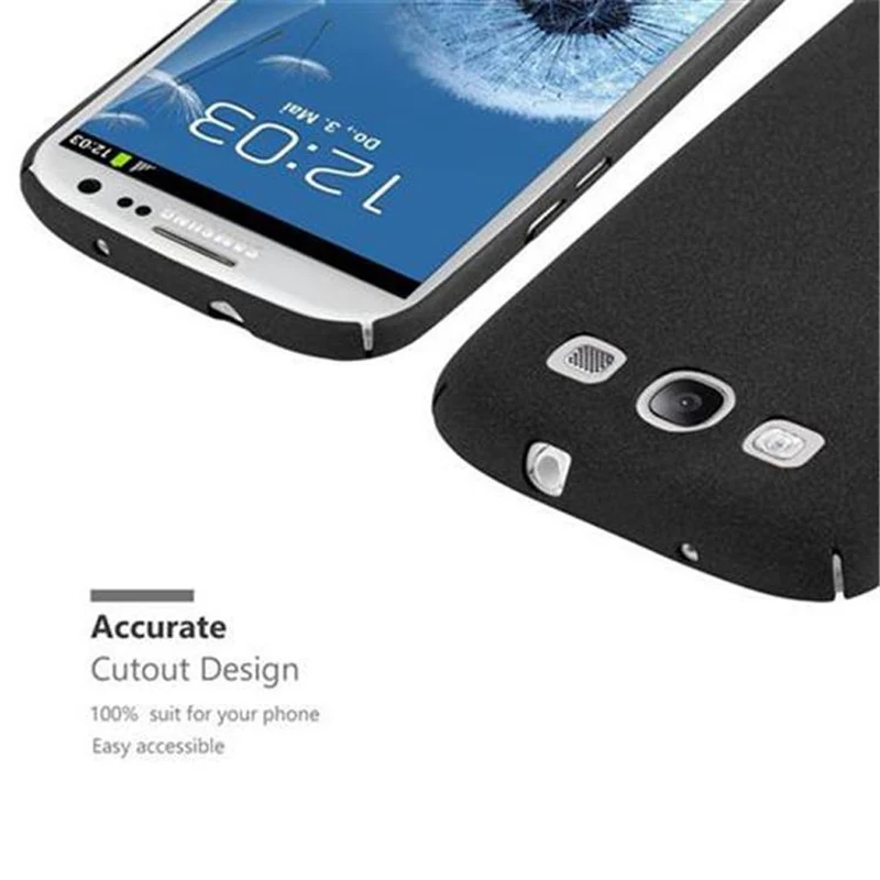 Cadorabo Hülle kompatibel mit Samsung Galaxy S3 / S3 NEO Hard Case Schutzhülle in Frosted Optik gegen Kratzer und Stöße