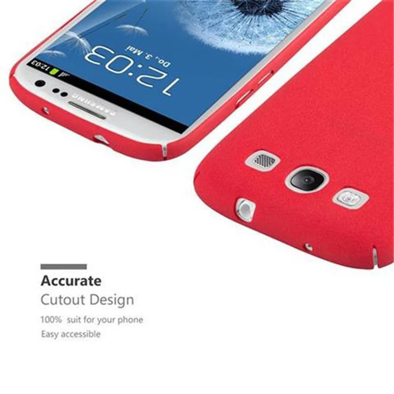 Cadorabo Hülle kompatibel mit Samsung Galaxy S3 / S3 NEO Hard Case Schutzhülle in Frosted Optik gegen Kratzer und Stöße