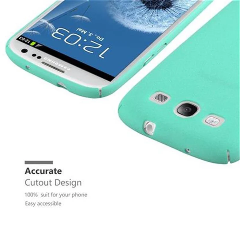 Cadorabo Hülle kompatibel mit Samsung Galaxy S3 / S3 NEO Hard Case Schutzhülle in Frosted Optik gegen Kratzer und Stöße