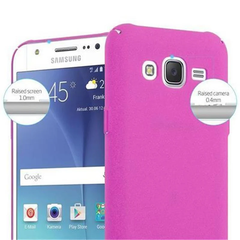 Cadorabo Hülle kompatibel mit Samsung Galaxy J7 2016 Hard Case Schutzhülle in Frosted Optik gegen Kratzer und Stöße