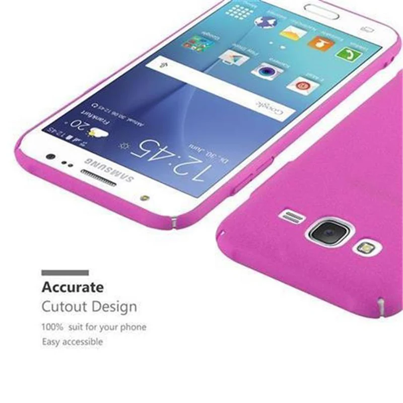 Cadorabo Hülle kompatibel mit Samsung Galaxy J7 2016 Hard Case Schutzhülle in Frosted Optik gegen Kratzer und Stöße