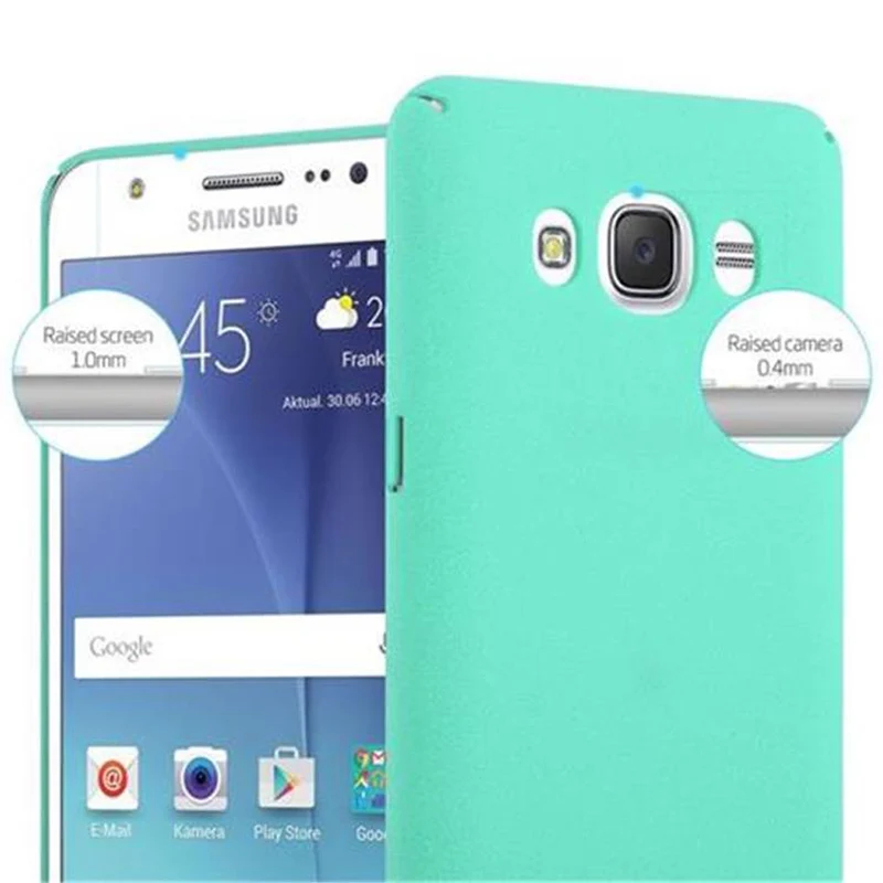 Cadorabo Hülle kompatibel mit Samsung Galaxy J5 2016 Hard Case Schutzhülle in Frosted Optik gegen Kratzer und Stöße