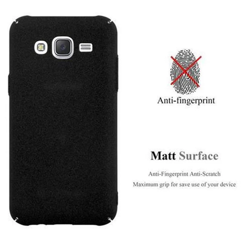 Cadorabo Hülle kompatibel mit Samsung Galaxy J5 2015 Hard Case Schutzhülle in Frosted Optik gegen Kratzer und Stöße