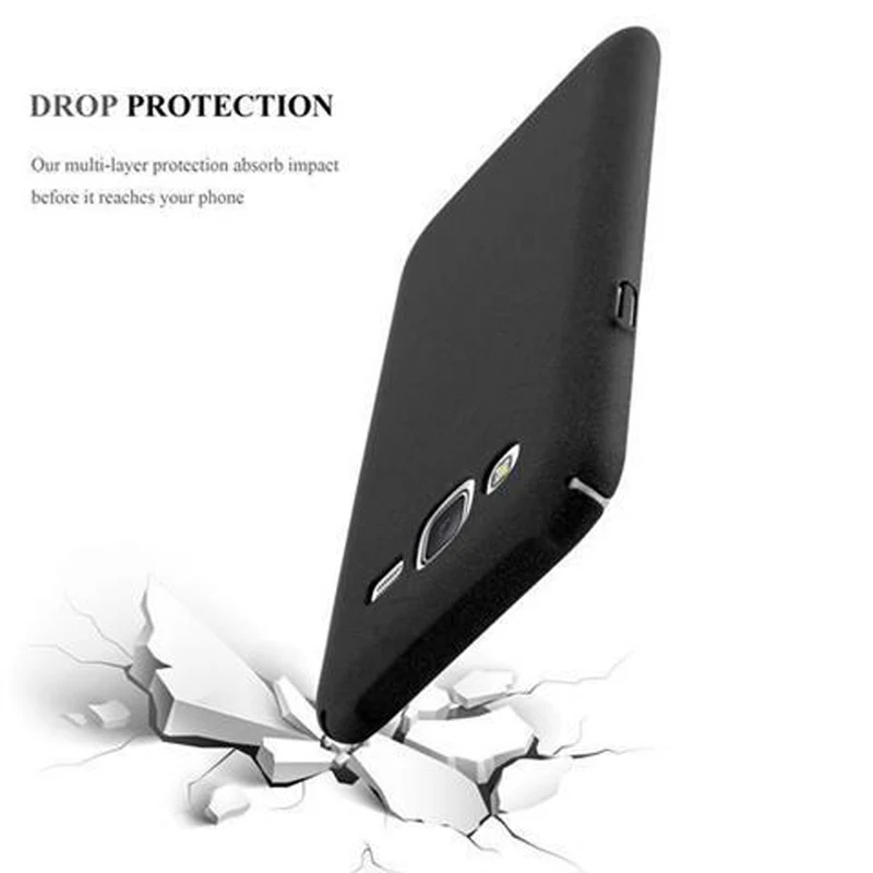 Cadorabo Hülle kompatibel mit Samsung Galaxy J5 2015 Hard Case Schutzhülle in Frosted Optik gegen Kratzer und Stöße