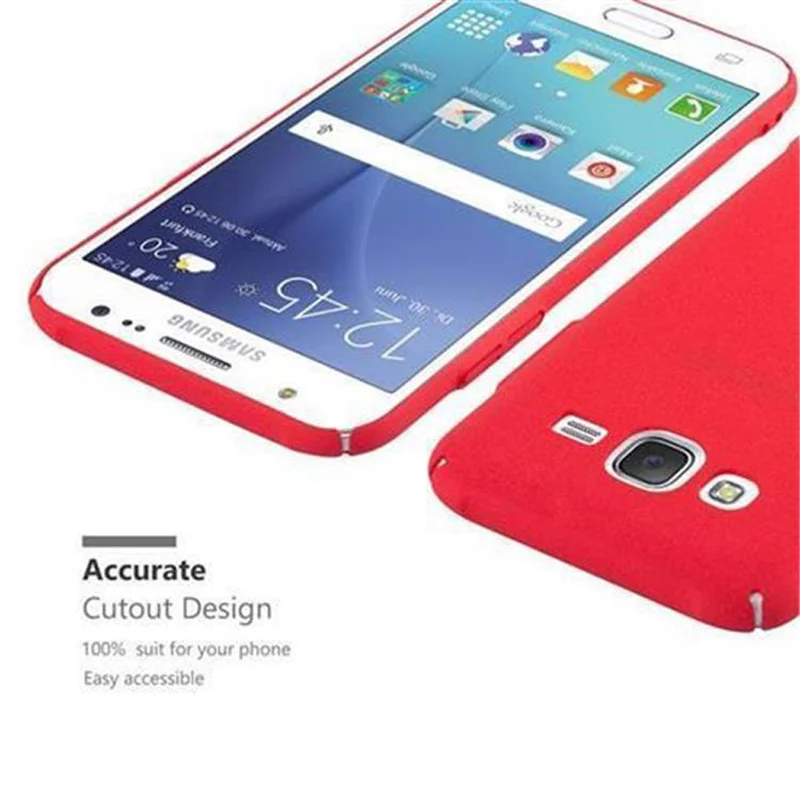 Cadorabo Hülle kompatibel mit Samsung Galaxy J5 2015 Hard Case Schutzhülle in Frosted Optik gegen Kratzer und Stöße