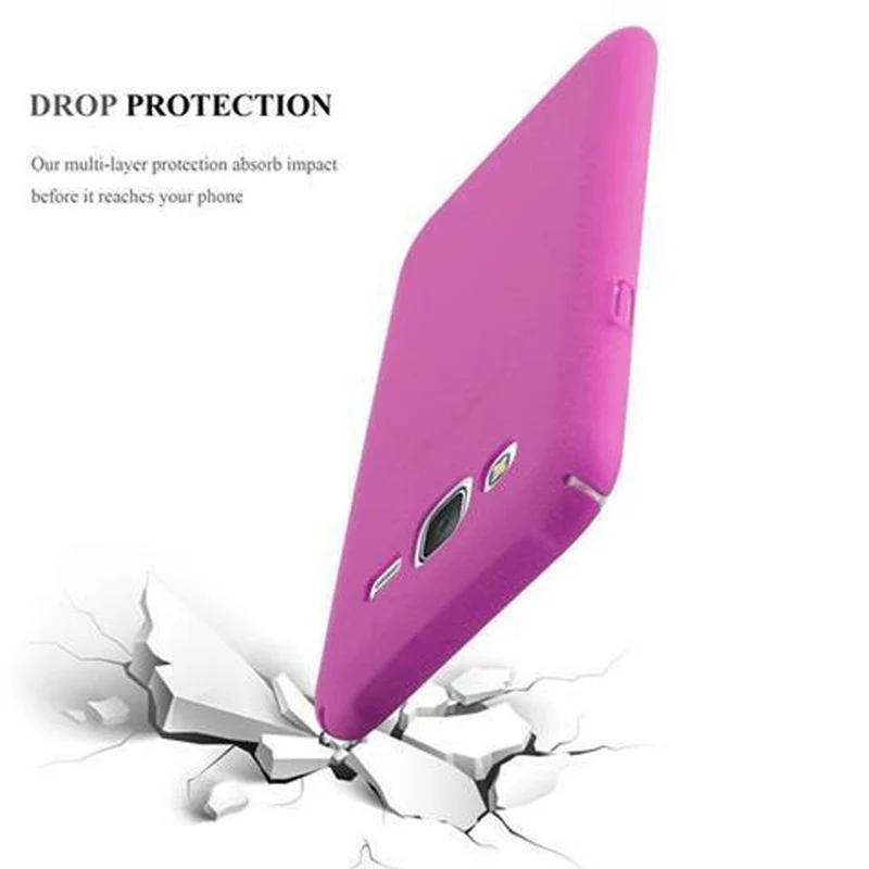 Cadorabo Hülle kompatibel mit Samsung Galaxy J5 2015 Hard Case Schutzhülle in Frosted Optik gegen Kratzer und Stöße