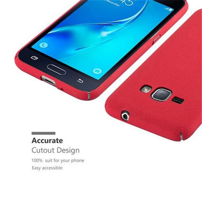 Cadorabo Hülle kompatibel mit Samsung Galaxy J1 2016 Hard Case Schutzhülle in Frosted Optik gegen Kratzer und Stöße