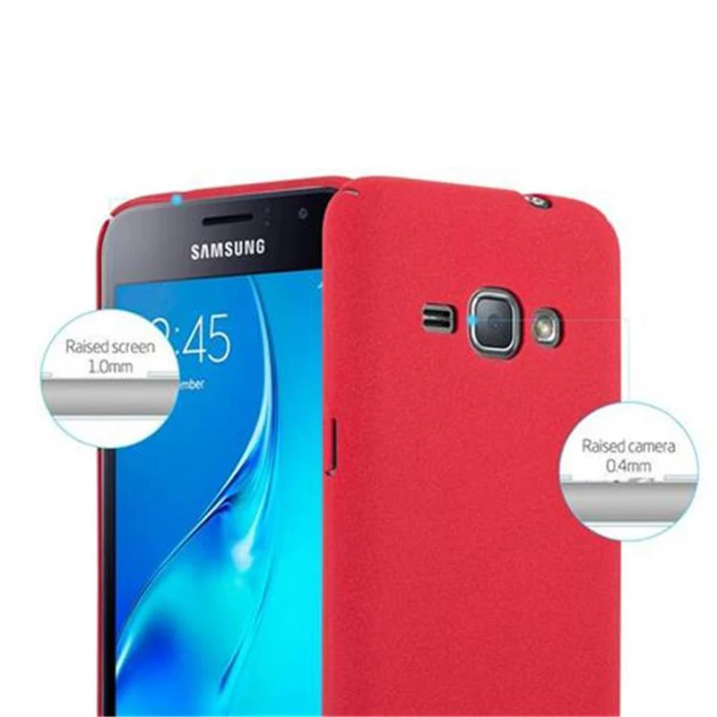 Cadorabo Hülle kompatibel mit Samsung Galaxy J1 2016 Hard Case Schutzhülle in Frosted Optik gegen Kratzer und Stöße