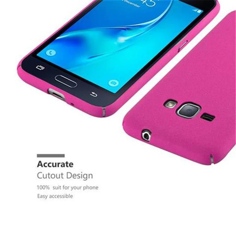 Cadorabo Hülle kompatibel mit Samsung Galaxy J1 2016 Hard Case Schutzhülle in Frosted Optik gegen Kratzer und Stöße