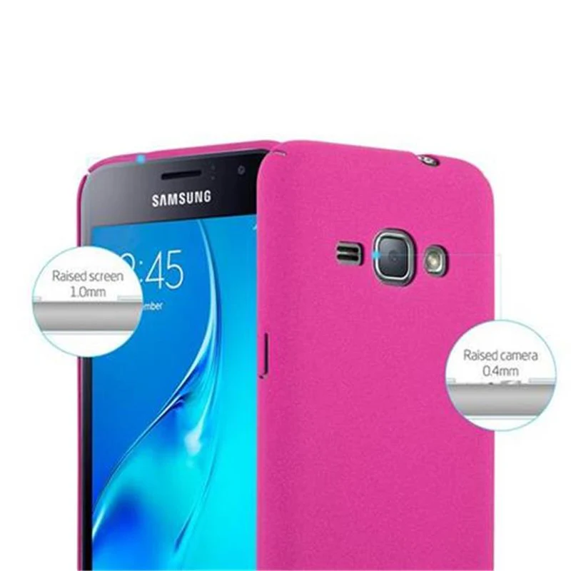 Cadorabo Hülle kompatibel mit Samsung Galaxy J1 2016 Hard Case Schutzhülle in Frosted Optik gegen Kratzer und Stöße