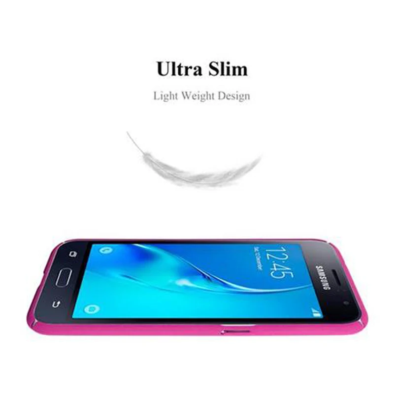 Cadorabo Hülle kompatibel mit Samsung Galaxy J1 2016 Hard Case Schutzhülle in Frosted Optik gegen Kratzer und Stöße
