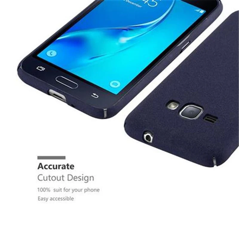 Cadorabo Hülle kompatibel mit Samsung Galaxy J1 2016 Hard Case Schutzhülle in Frosted Optik gegen Kratzer und Stöße