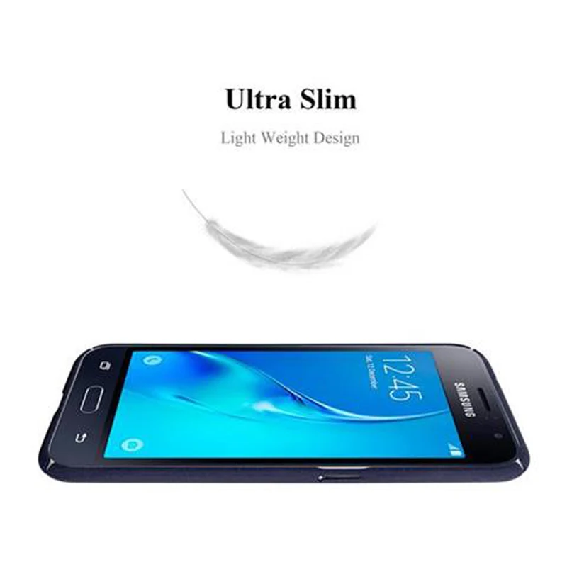 Cadorabo Hülle kompatibel mit Samsung Galaxy J1 2016 Hard Case Schutzhülle in Frosted Optik gegen Kratzer und Stöße