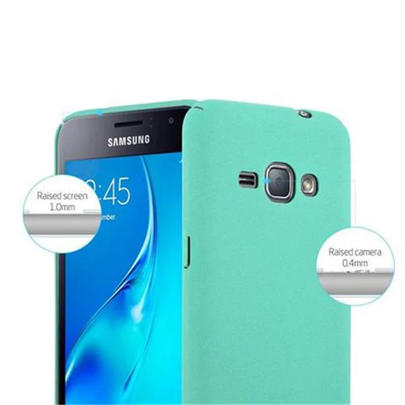 Cadorabo Hülle kompatibel mit Samsung Galaxy J1 2016 Hard Case Schutzhülle in Frosted Optik gegen Kratzer und Stöße
