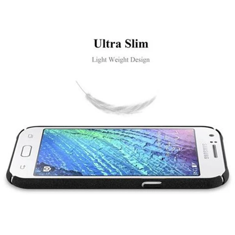 Cadorabo Hülle kompatibel mit Samsung Galaxy J1 2015 Hard Case Schutzhülle in Frosted Optik gegen Kratzer und Stöße