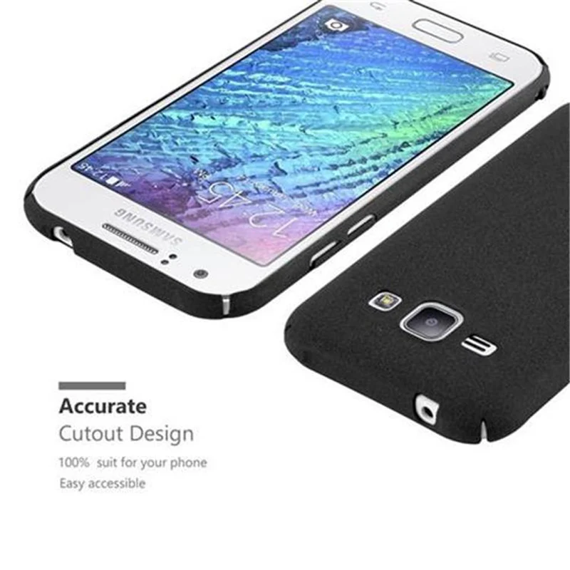 Cadorabo Hülle kompatibel mit Samsung Galaxy J1 2015 Hard Case Schutzhülle in Frosted Optik gegen Kratzer und Stöße