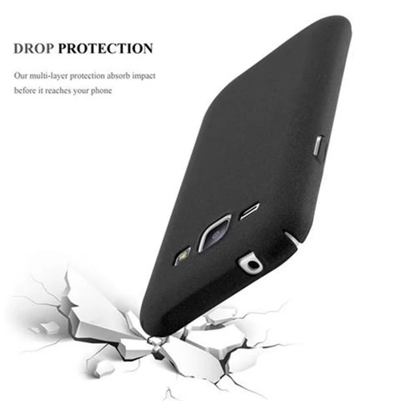 Cadorabo Hülle kompatibel mit Samsung Galaxy J1 2015 Hard Case Schutzhülle in Frosted Optik gegen Kratzer und Stöße