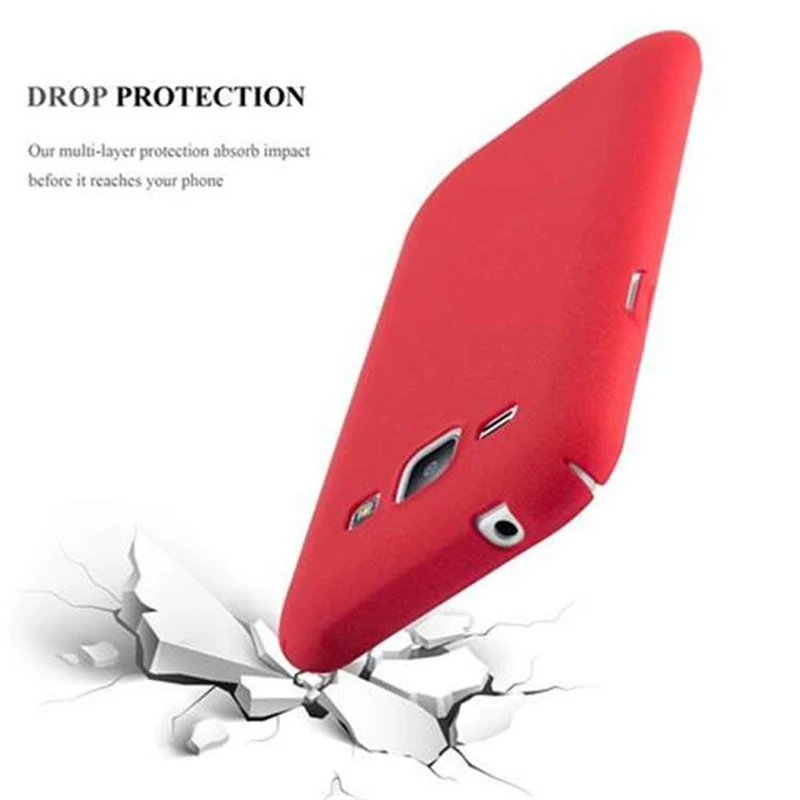 Cadorabo Hülle kompatibel mit Samsung Galaxy J1 2015 Hard Case Schutzhülle in Frosted Optik gegen Kratzer und Stöße